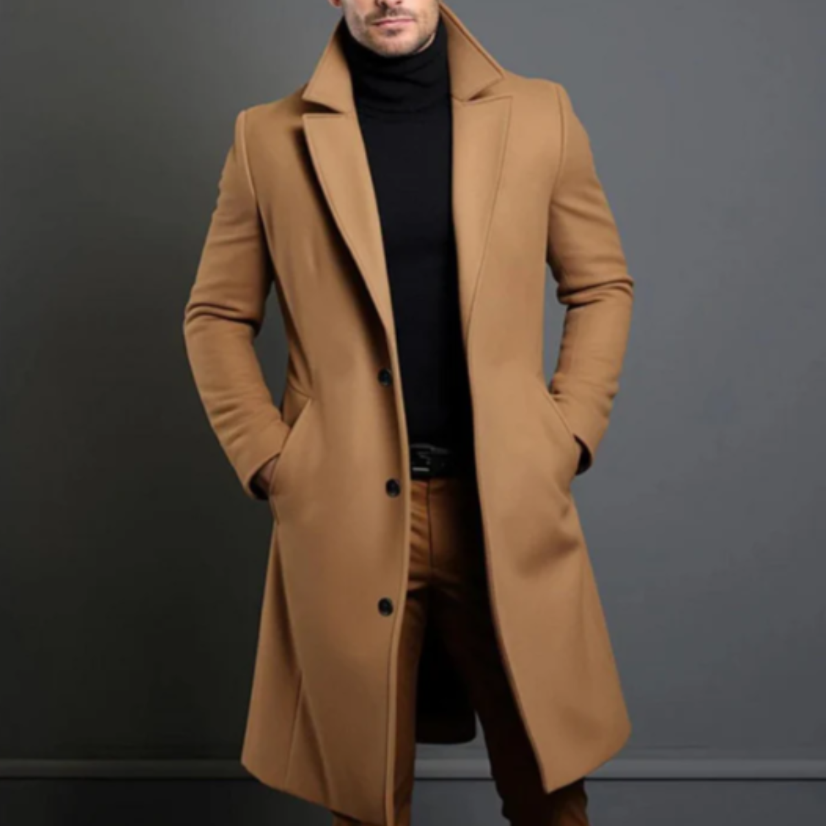 The Belmont Men’s Elegant Classic Wool Winter Overcoat
