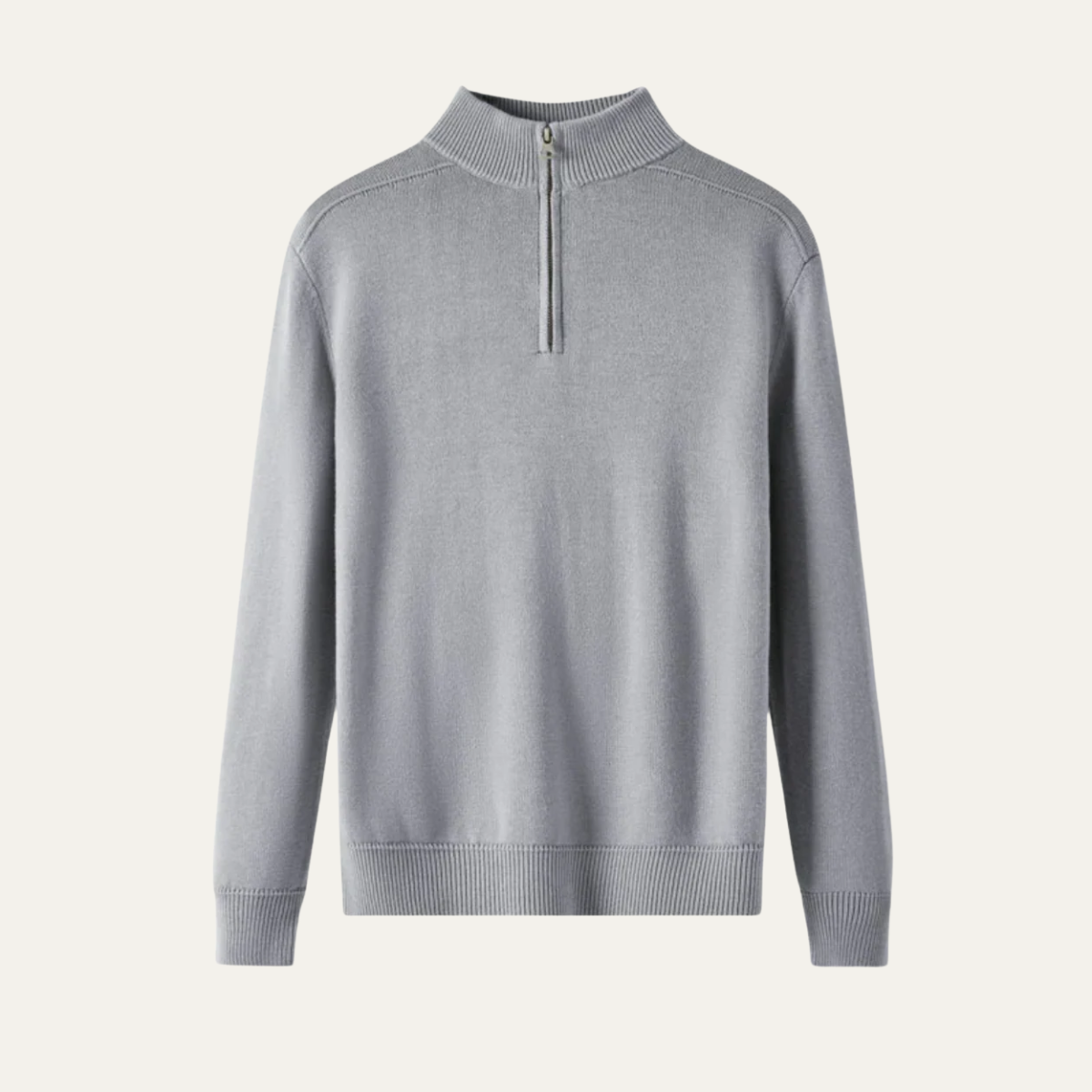 The Marriott Men’s Knitted Quarter Zip Merino Wool Sweater