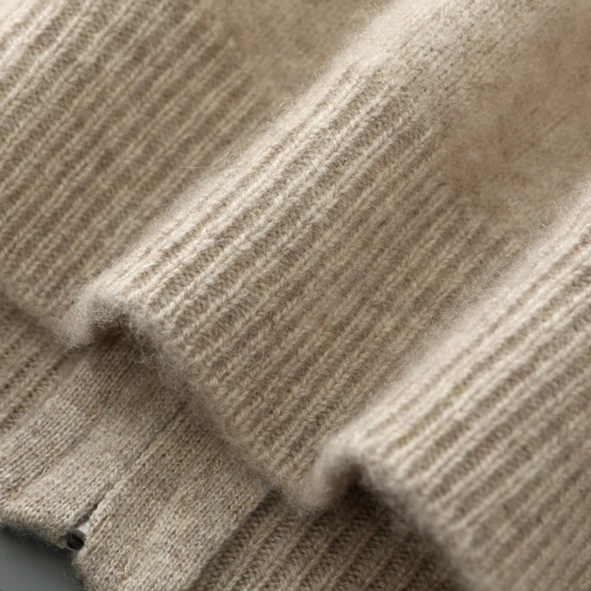 The Maplecrest Men's Merino Mock Neck Wool Zip Up Cardigan
