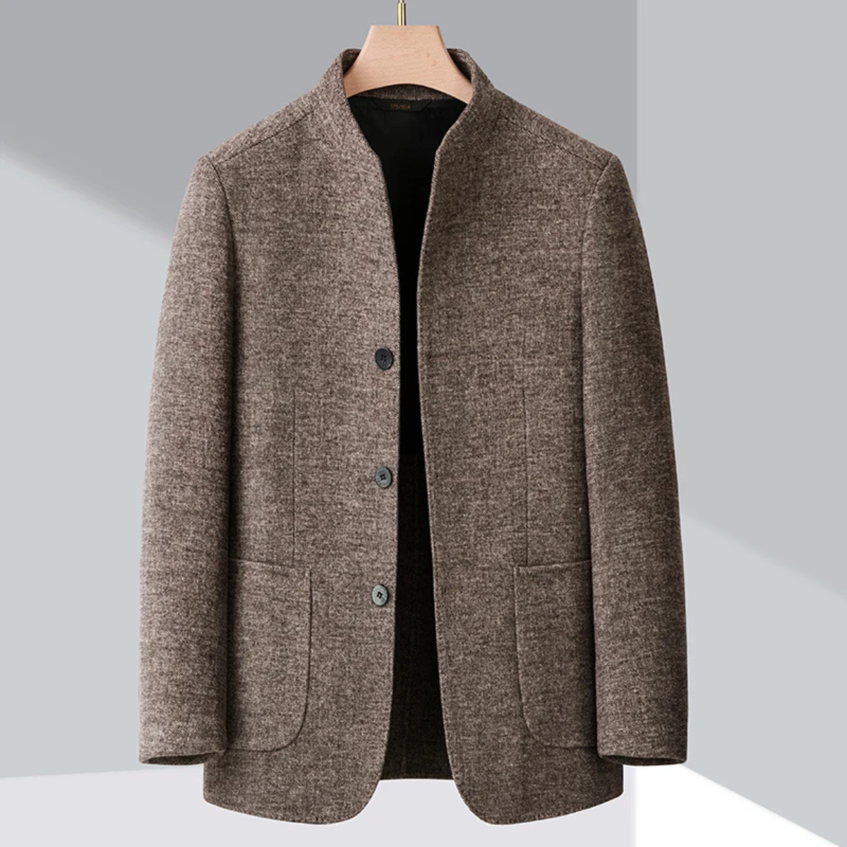 The Alghero Men’s Warm Fleece Stand Collar Business Blazer