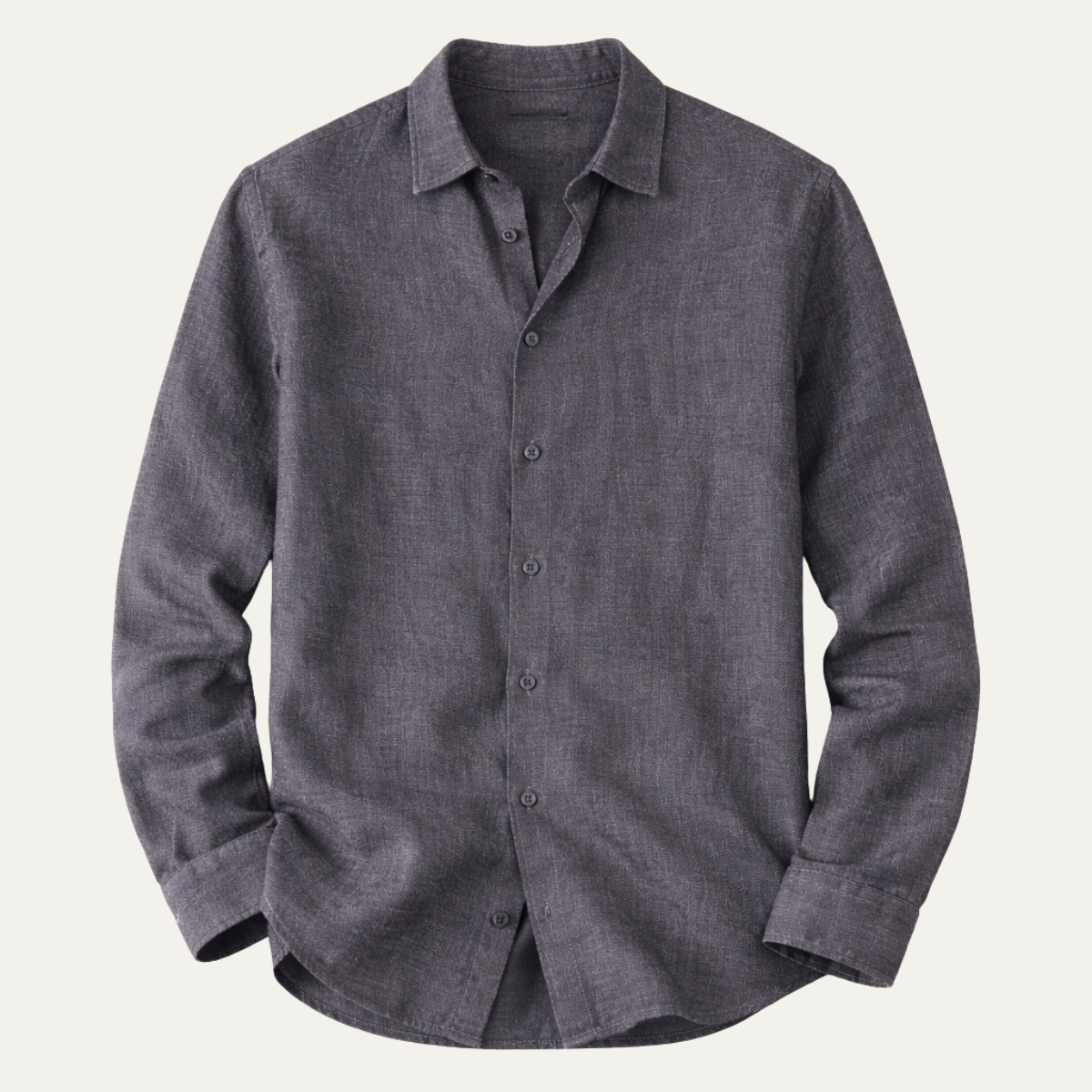 The Cedar Ridge Hill Men’s Trendy Loose Fit Linen Button Up Shirt