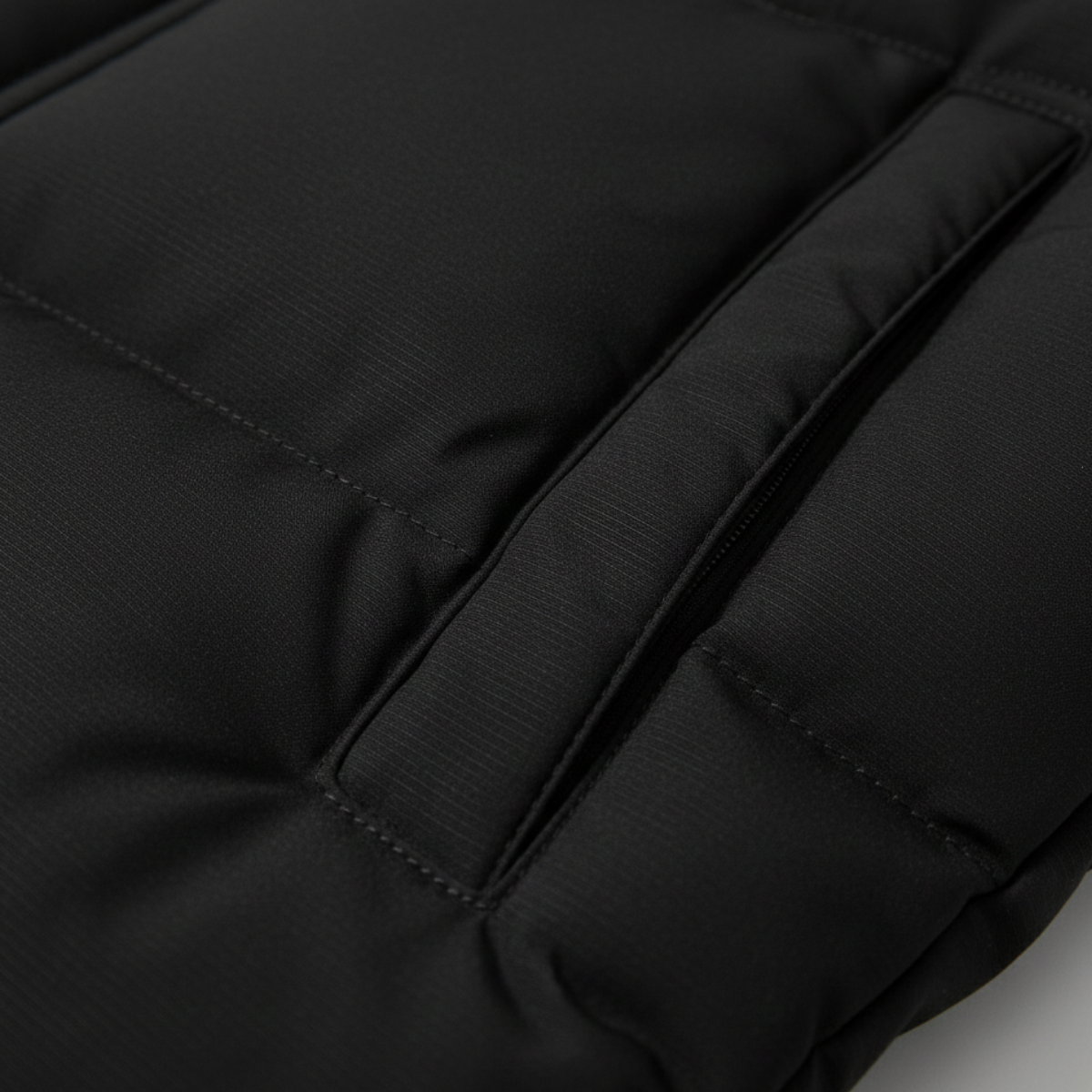 The Woking Men’s Thermal Longline Black Puffer Coat with Hood