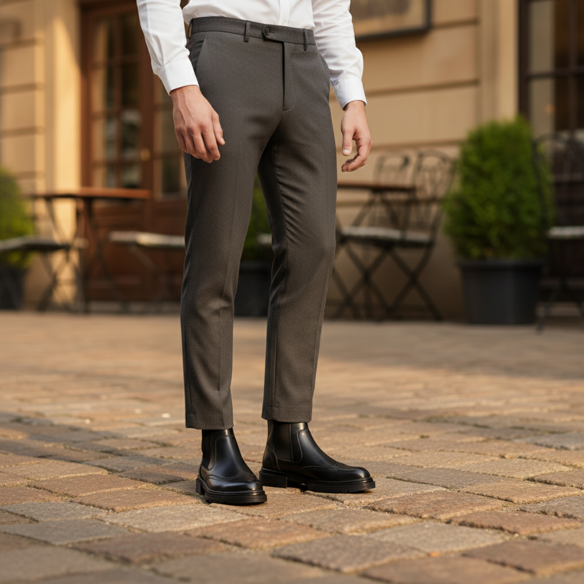 The Eastbourne Men's Smart Brogue Leather Chelsea Boots