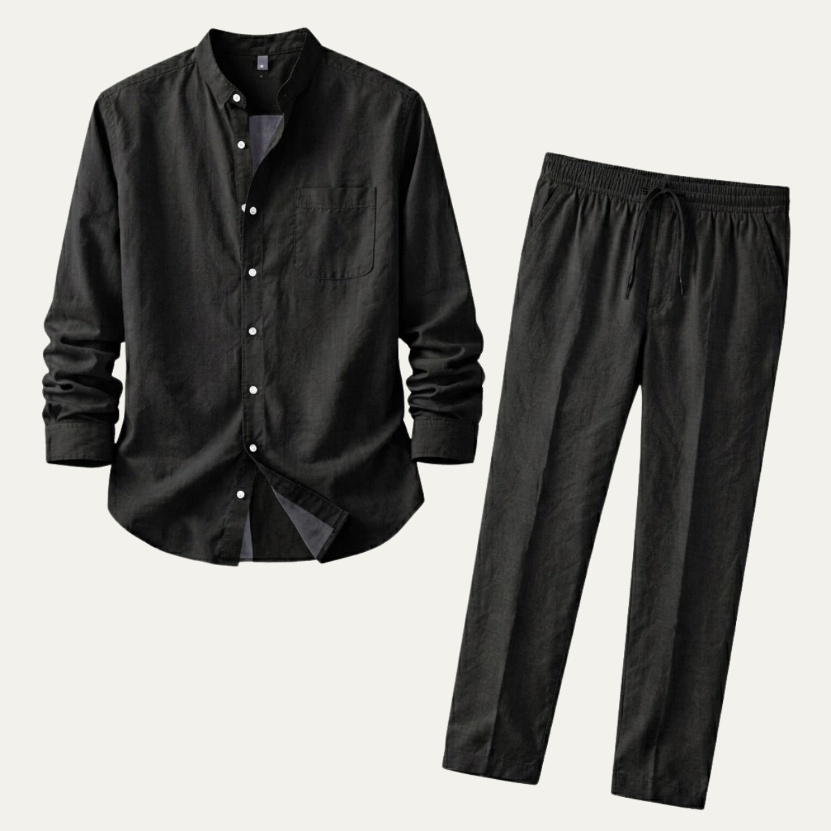 The Lakefield Men’s Relaxed Fit Linen Shirt & Pants Set