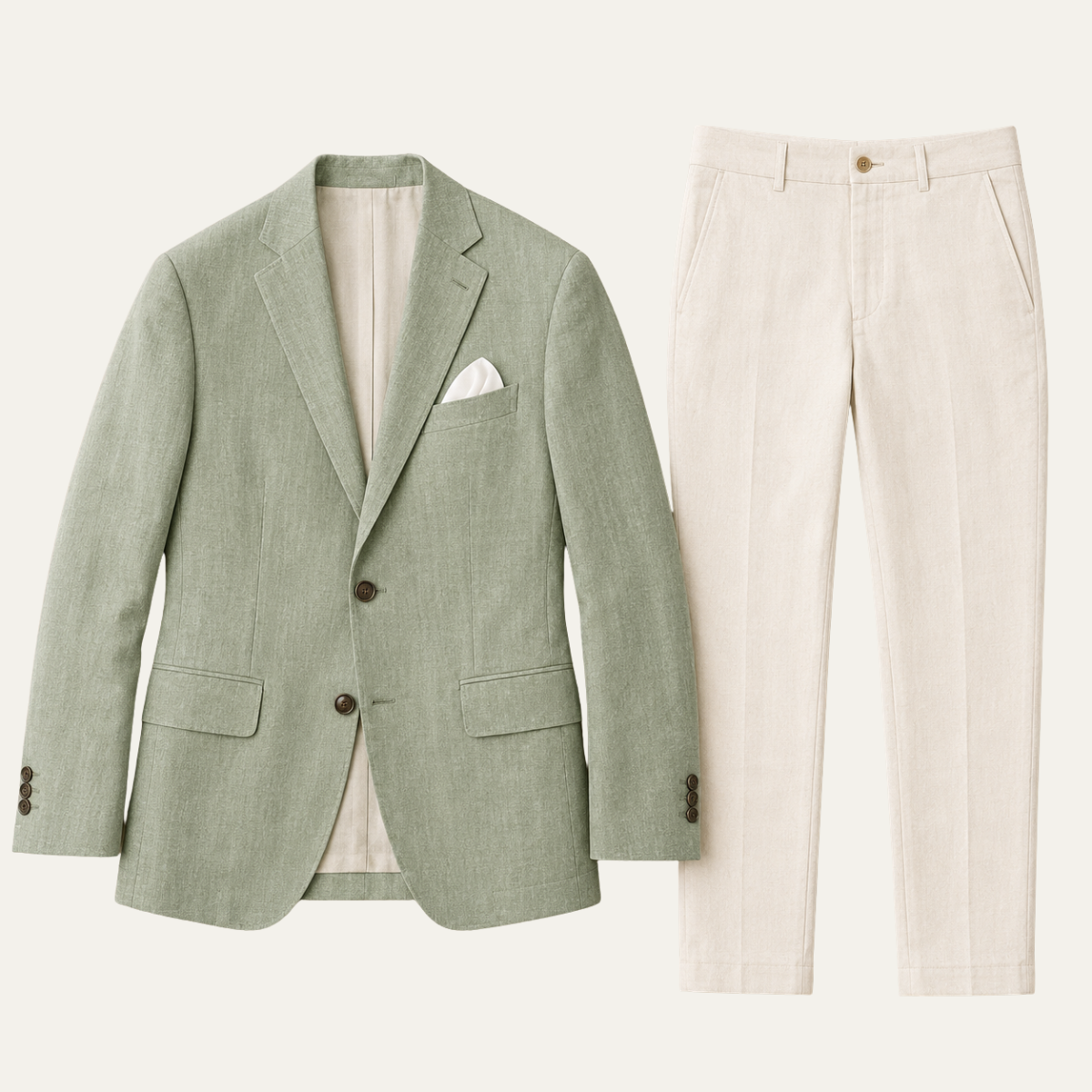 The Monterey Men’s Linen Wedding Suit