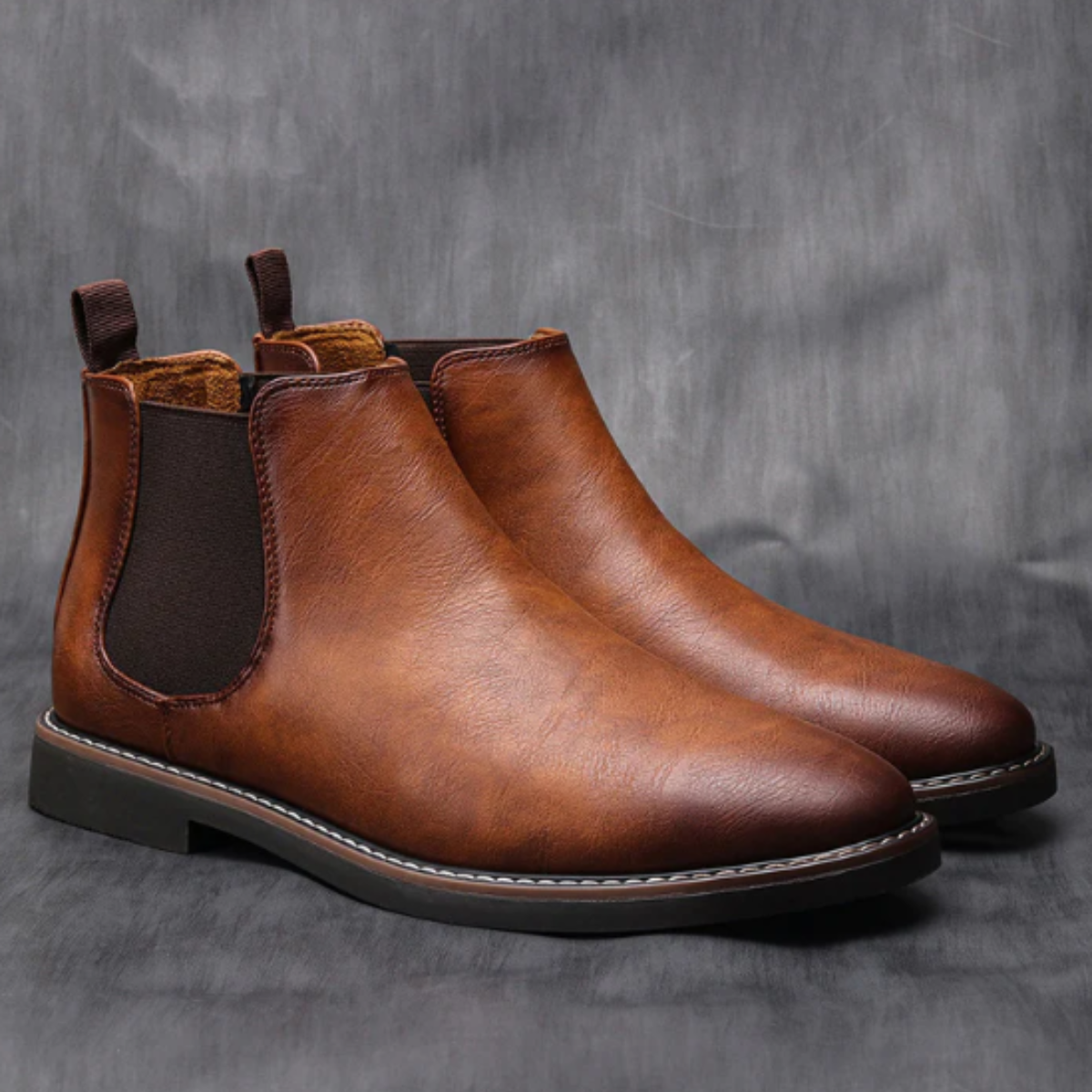 The Fairmont Men’s Sleek Slip On Ankle Leather Dress Boots
