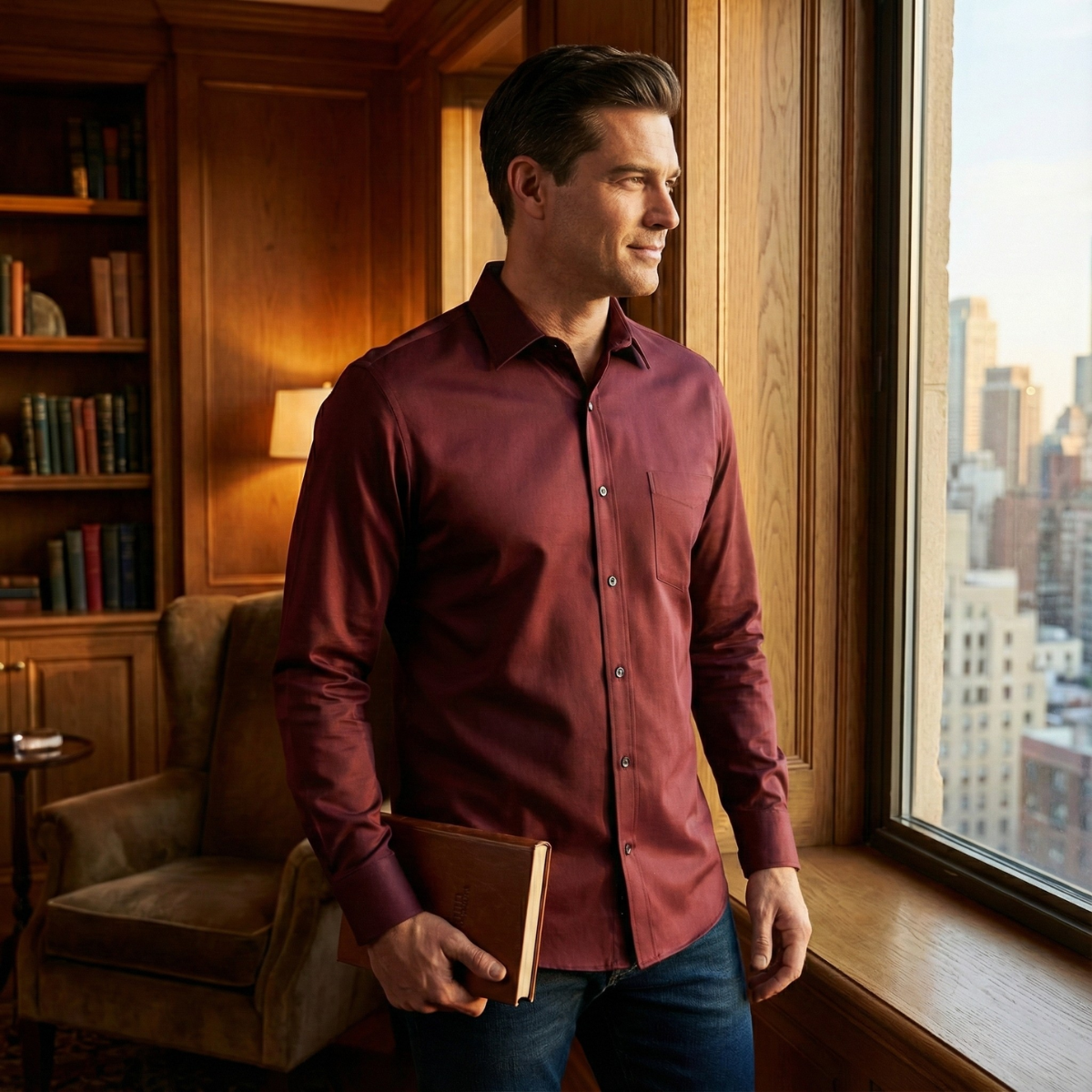 The Kensington Satin Cotton Men’s Formal Shirt