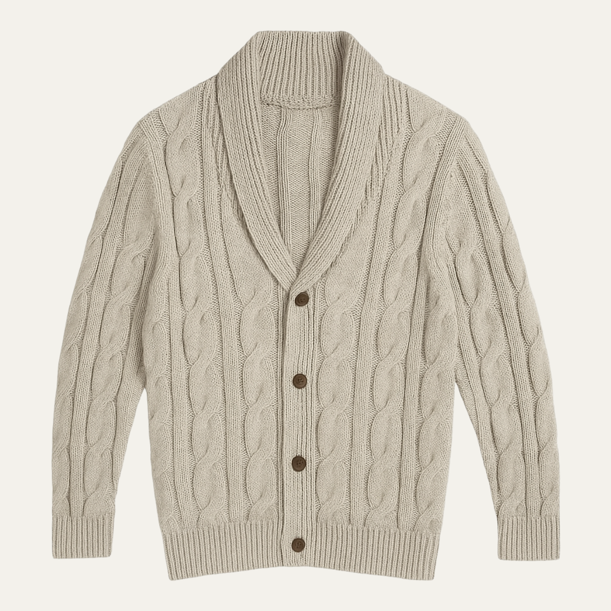 The Abbadia Men’s Cozy Cable Geometric Pattern Knit Cardigan