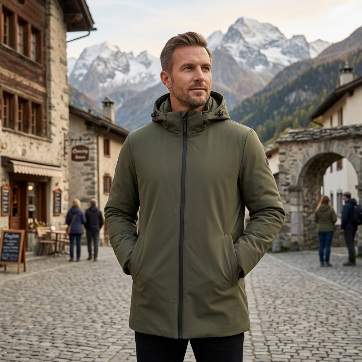 The Montclair Men’s Modern Fit Warm Hooded Jacket