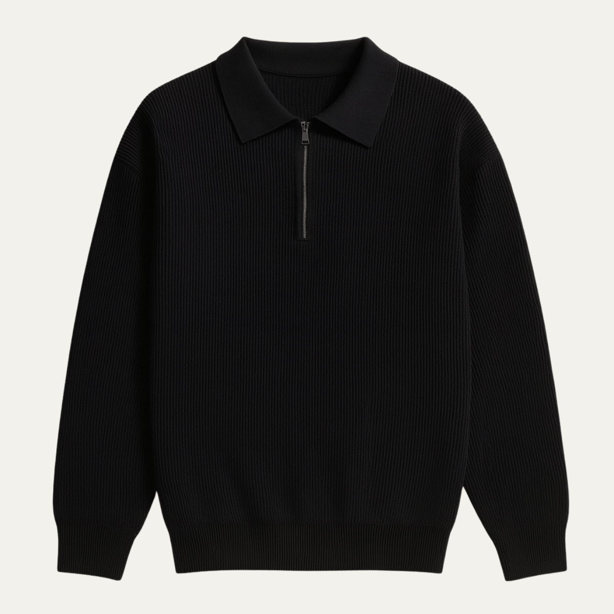 The Zurich Men’s Luxury Quarter Zip Cotton Knit Sweater