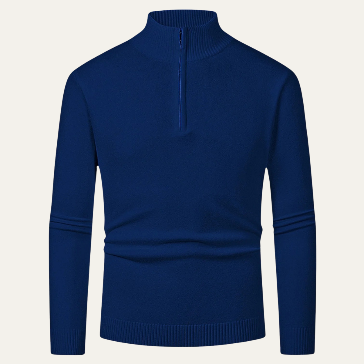 The Chester Men’s Elegant Wool Zip Knit Turtleneck Sweater