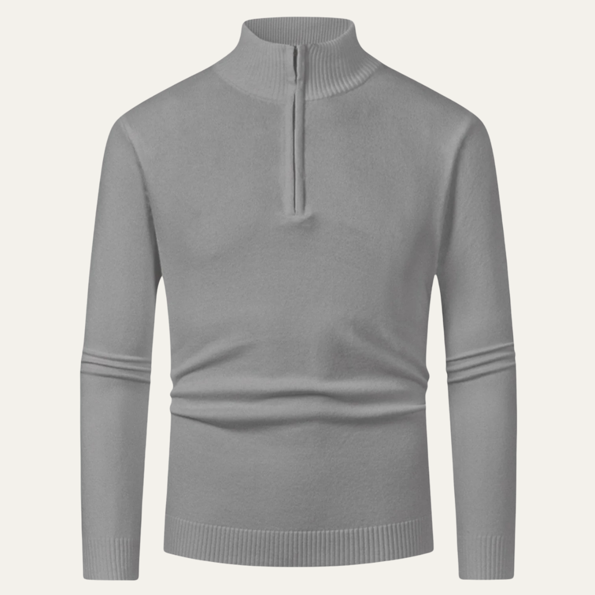 The Chester Men’s Elegant Wool Zip Knit Turtleneck Sweater