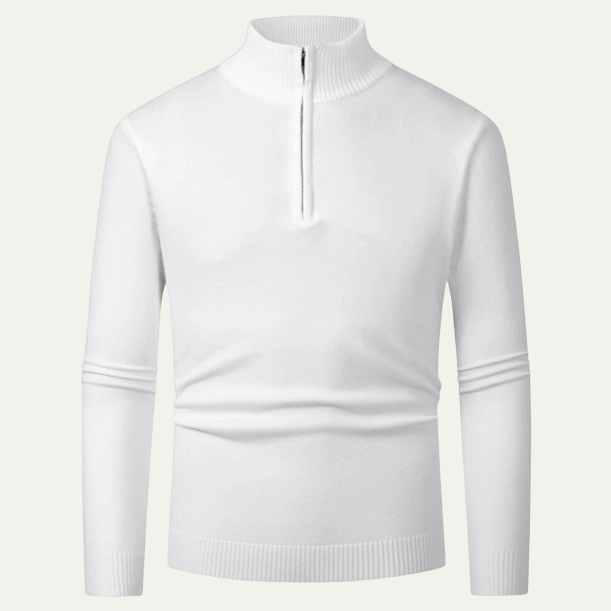 The Chester Men’s Elegant Wool Zip Knit Turtleneck Sweater