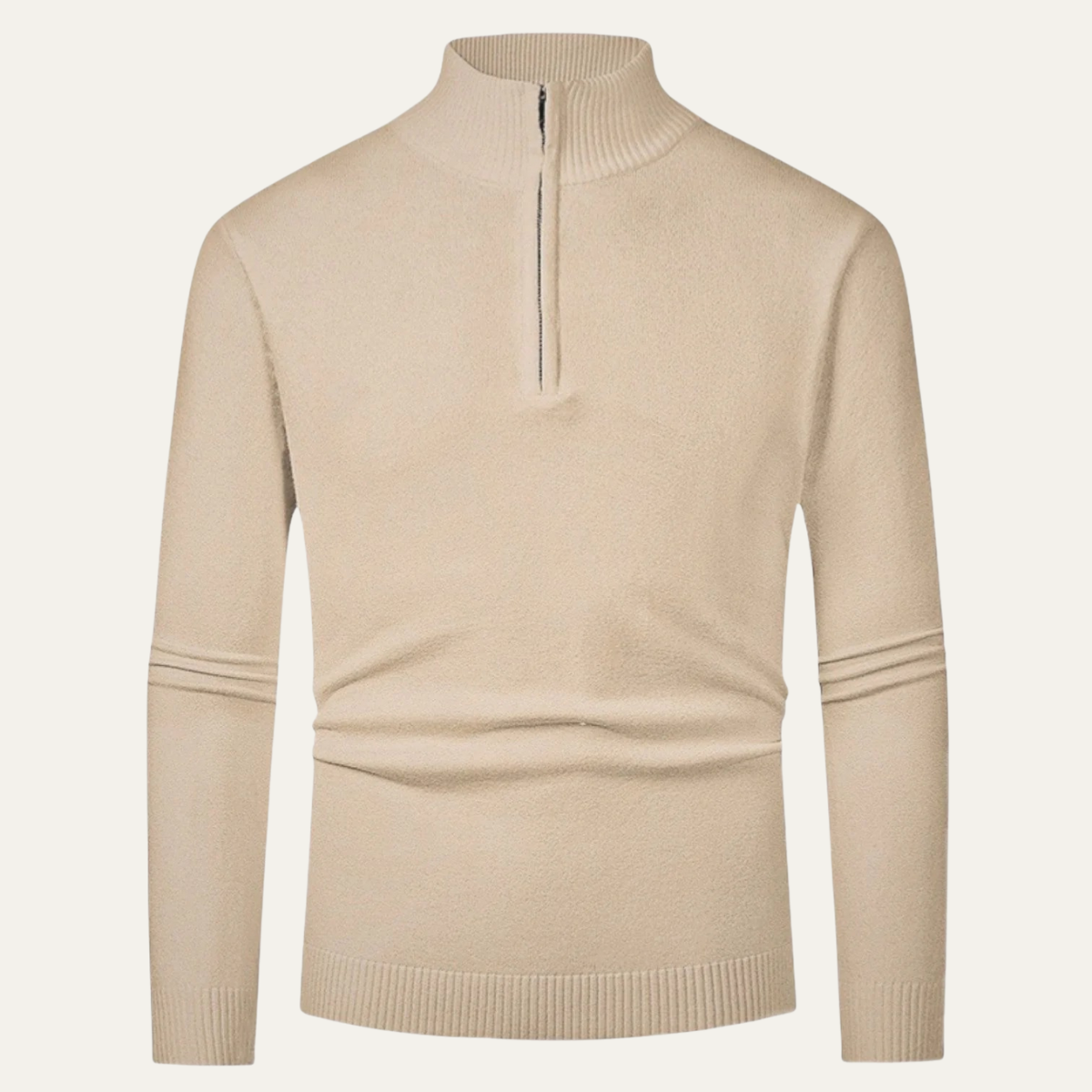The Chester Men’s Elegant Wool Zip Knit Turtleneck Sweater