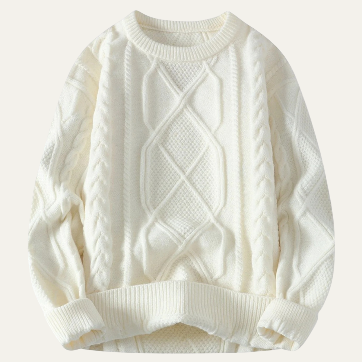 The Aberdeen Men’s Warm Chunky Fisherman Cable Knit Winter Sweater