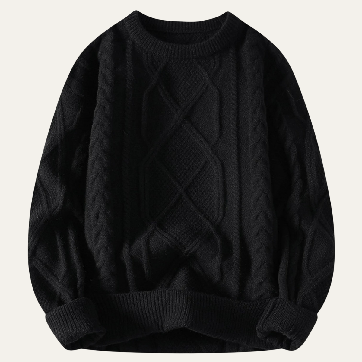 The Aberdeen Men’s Warm Chunky Fisherman Cable Knit Winter Sweater