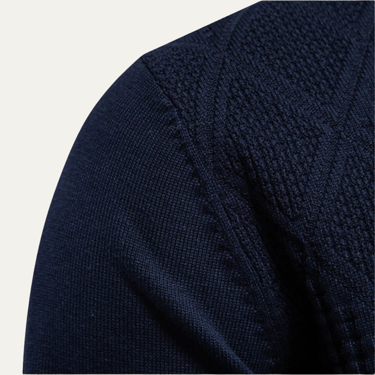 The Hebrides Men’s Casual Diamond Pattern Knit Polo Sweater