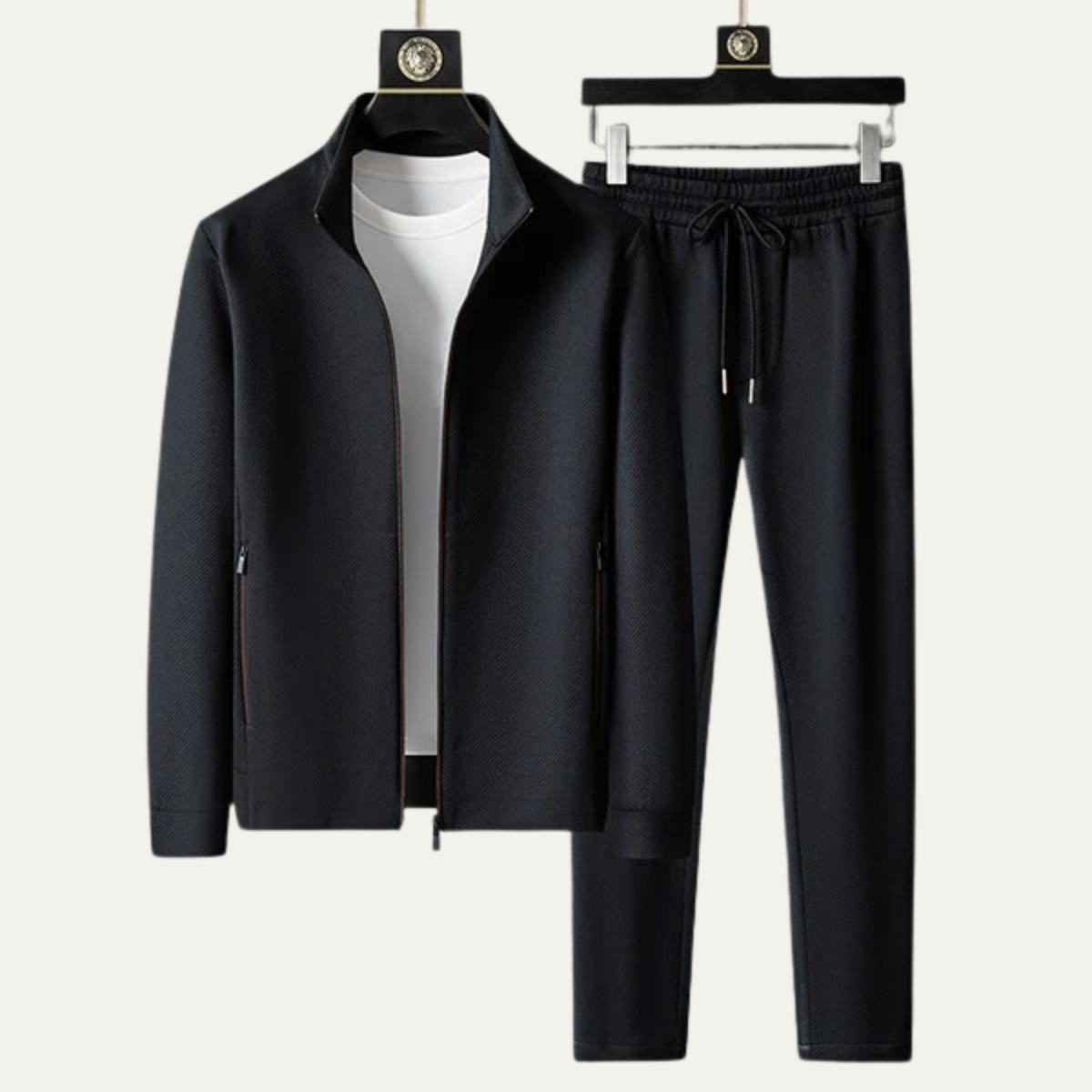 The Campobasso Men’s Slim Fit Tracksuit Set – Zip Up Jacket & Joggers