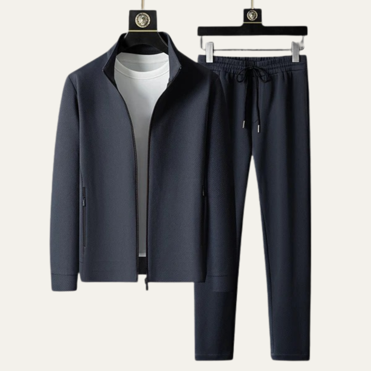 The Campobasso Men’s Slim Fit Tracksuit Set – Zip Up Jacket & Joggers