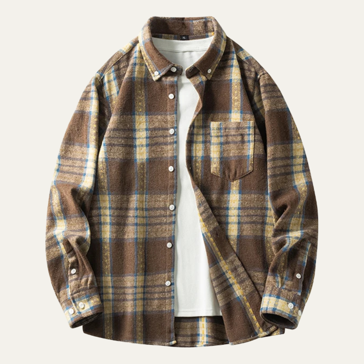 The Carpi Men’s Plaid Casual Flannel Shirt
