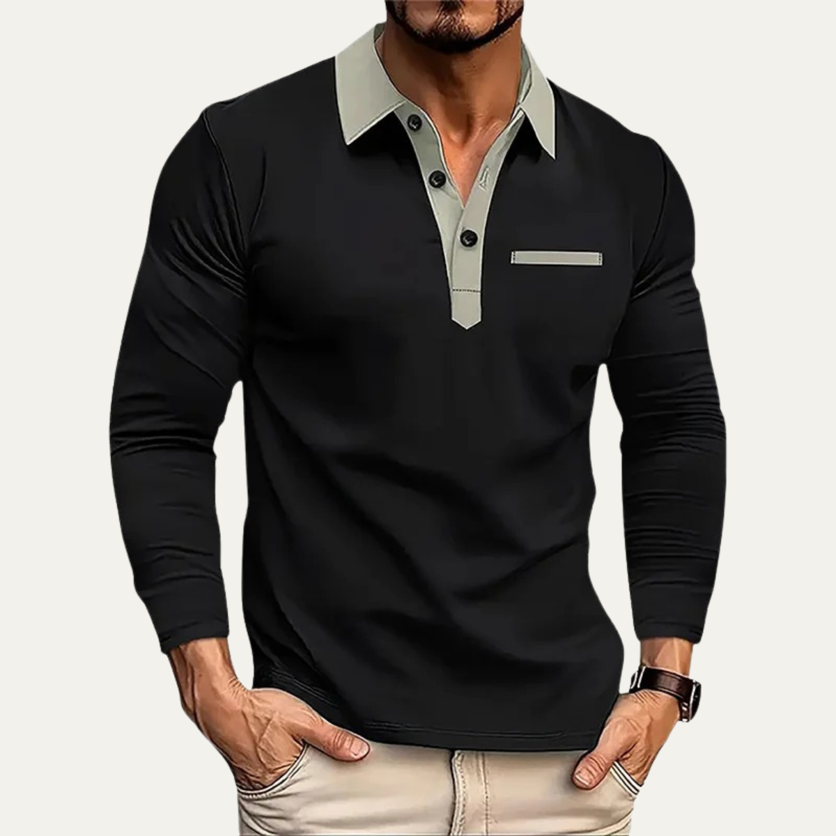 The Anacapri Men’s Casual Slim Fit Polo Sweater