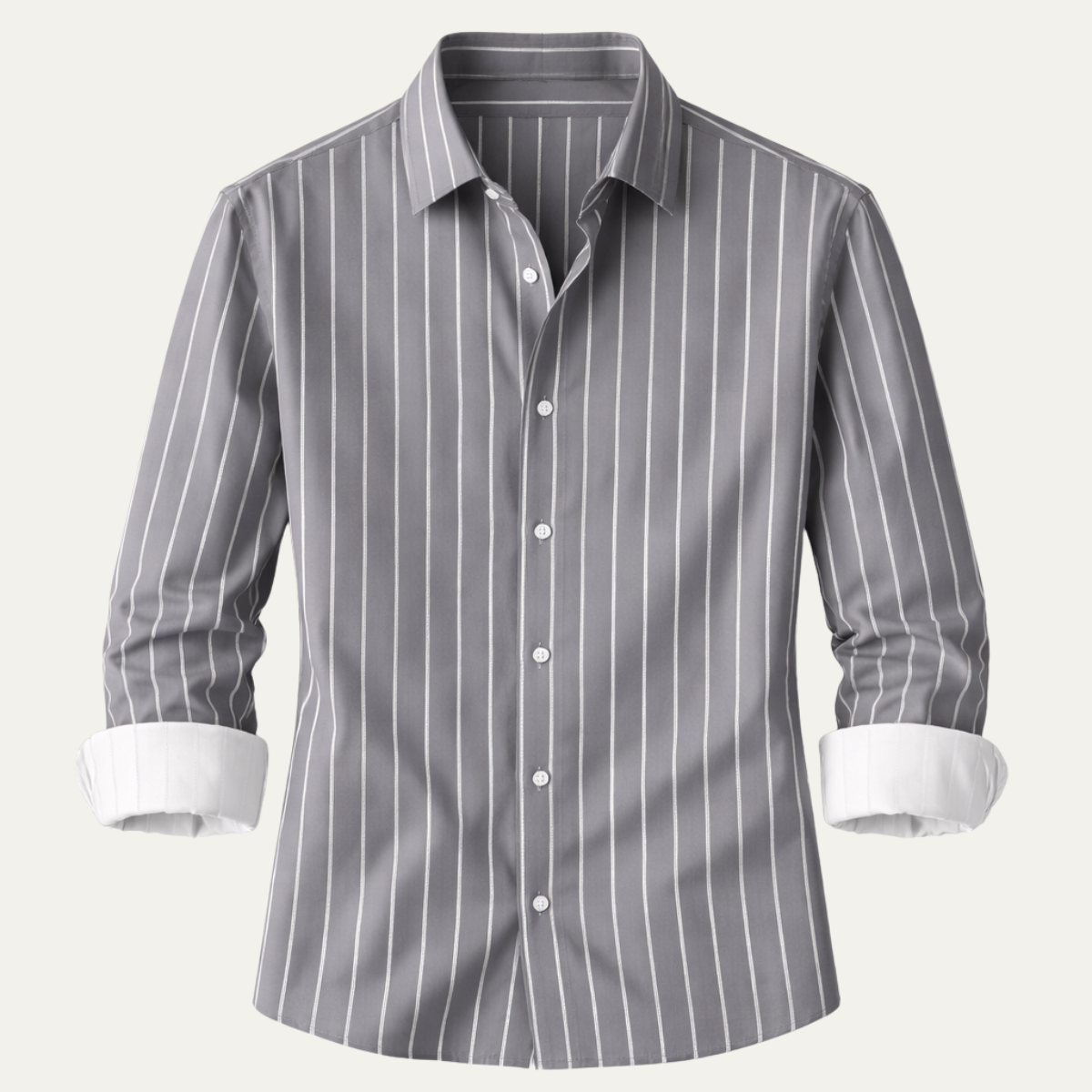 The Ferrara Men’s Casual Button Down Striped Dress Shirt