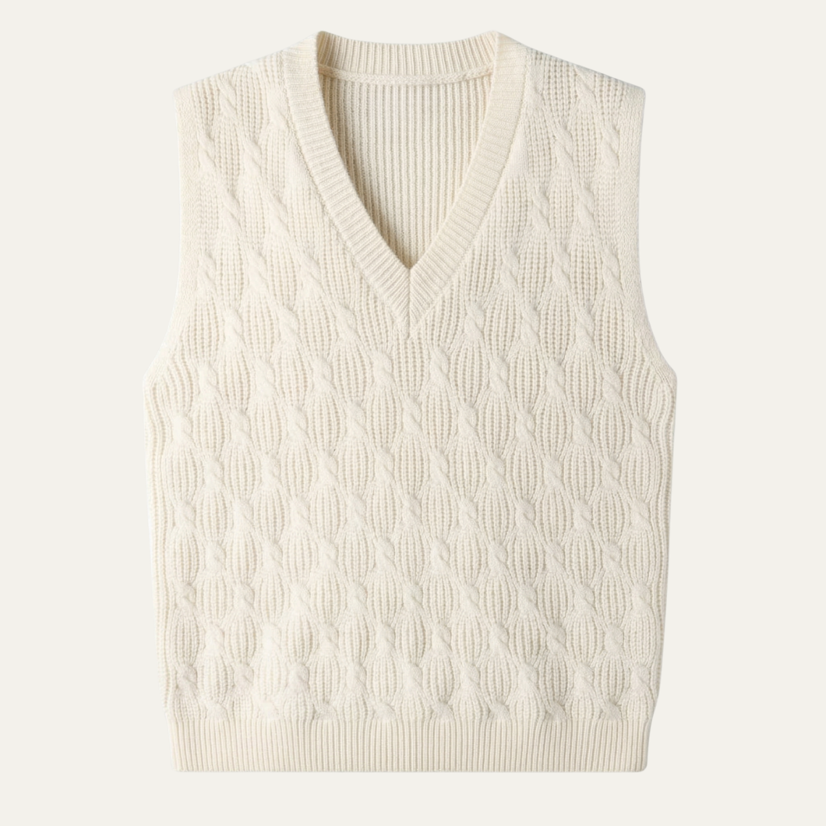 The Alberobello Men’s Warm Textured Knitted V Neck Sweater Vest