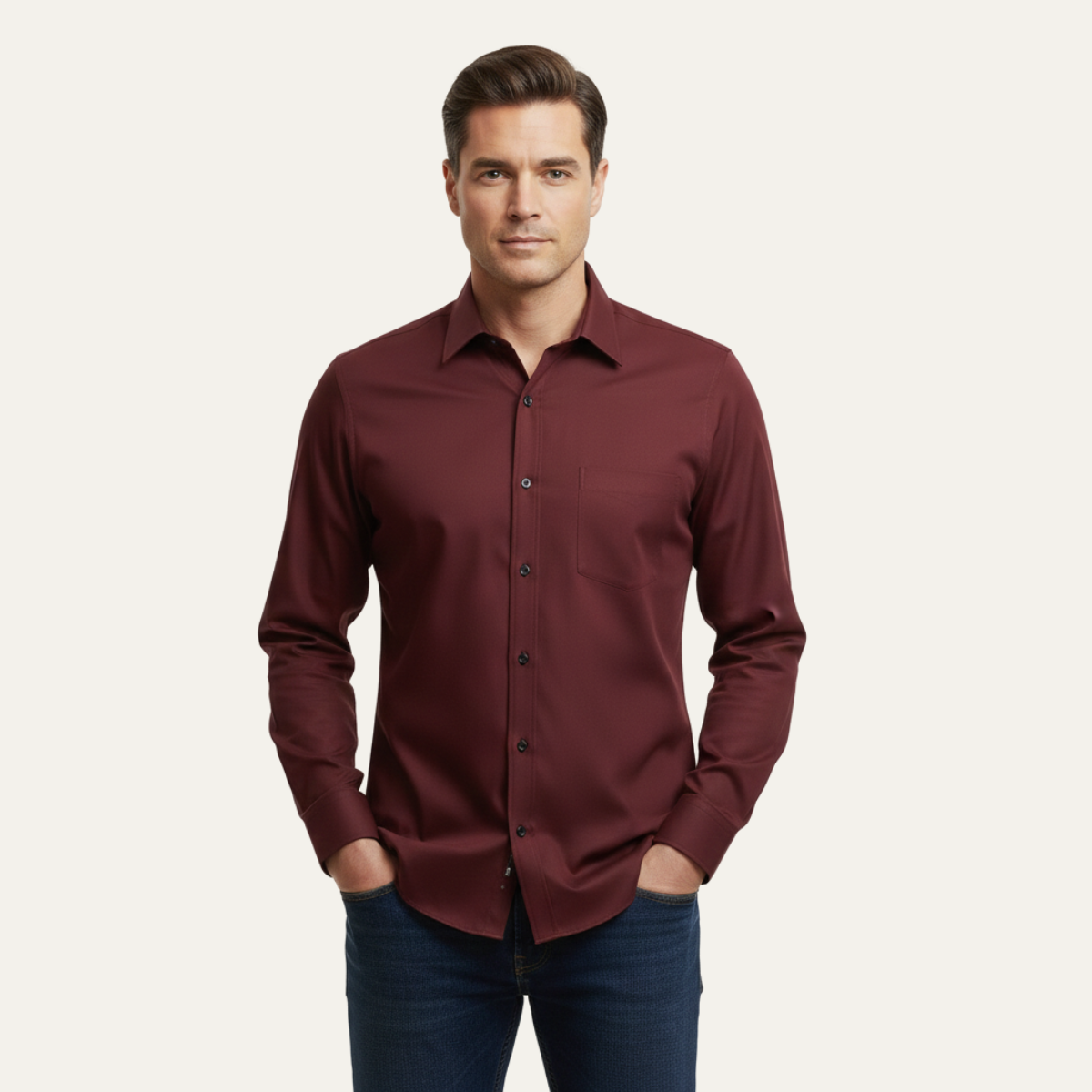 The Kensington Satin Cotton Men’s Formal Shirt