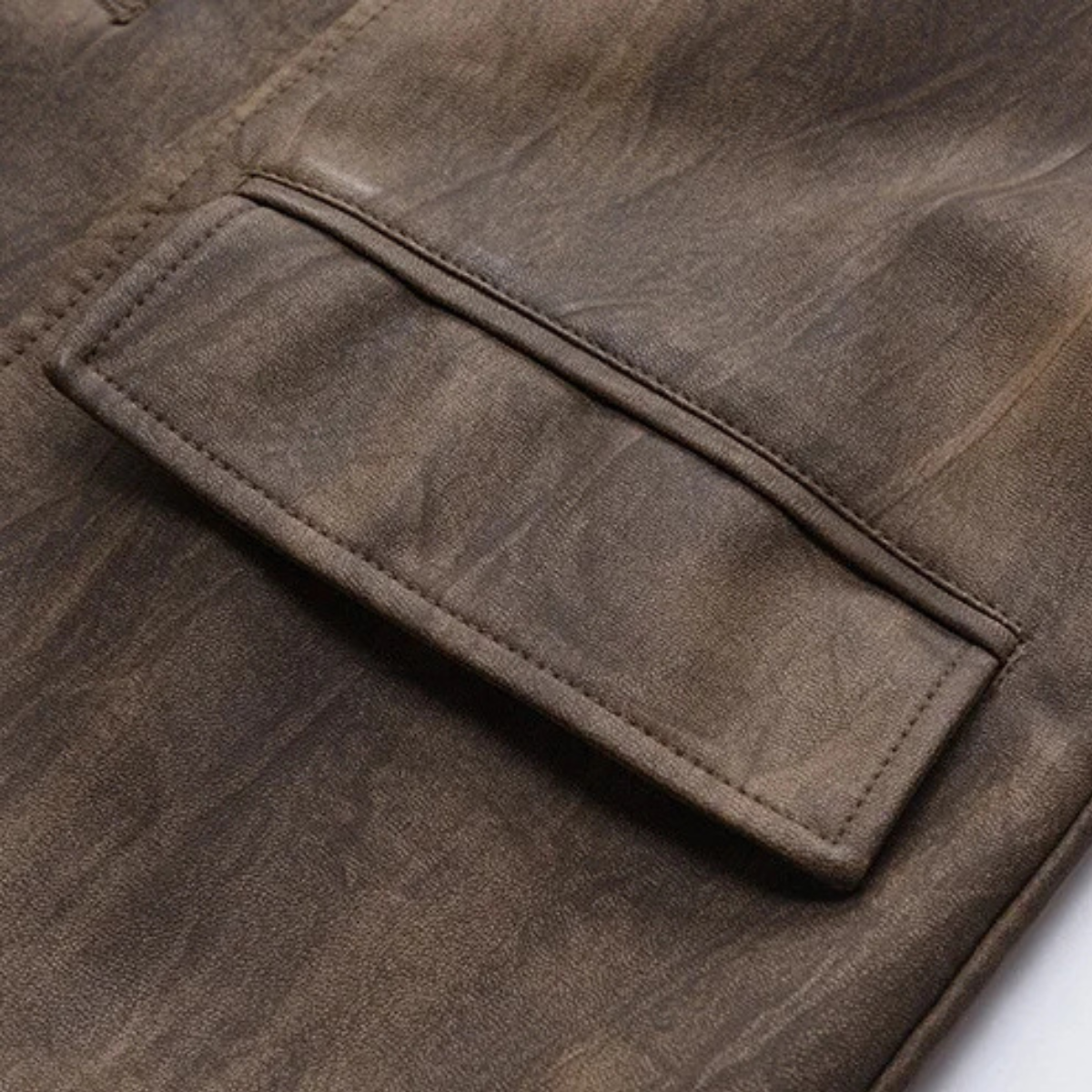 The Minturno Men’s Leather Single Breasted Vintage Jacket