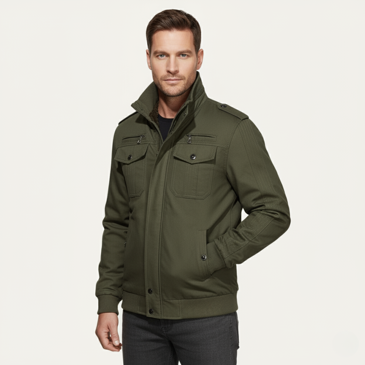 The Fairfax Men's Fleece Lined Warm Bomber Jacket