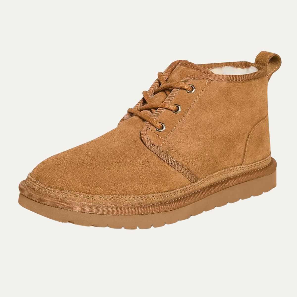 The Ridgefall Men's Cozy Suede Warm Fur Lined Non Slip Snow Boots