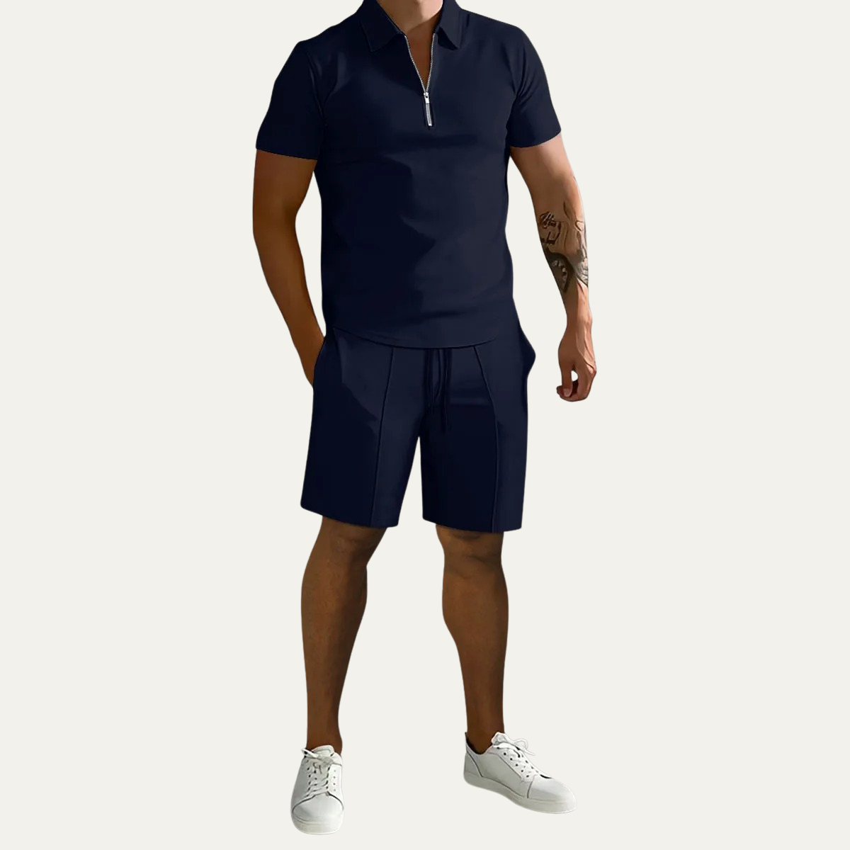 The Pavia Men’s Polo Shirt and Shorts Set – Trendy Two Piece Outfit