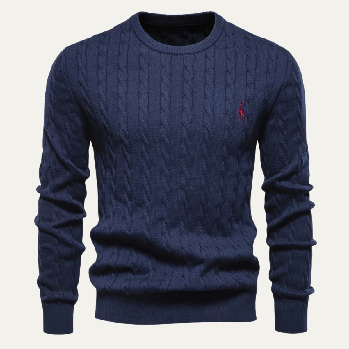 The Carmarthenshire Men's Stylish Crew Neck Knitwear Sweater