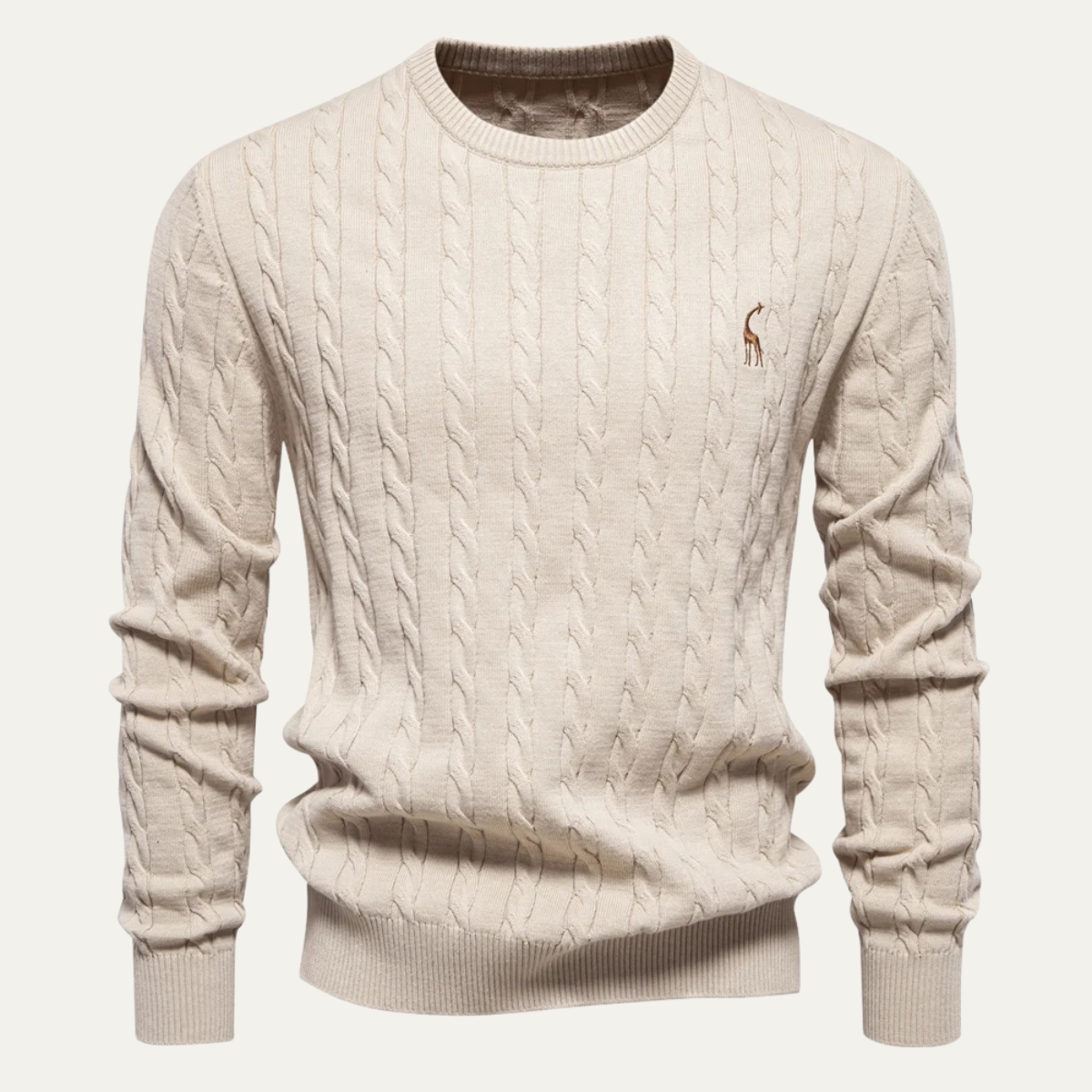The Carmarthenshire Men's Stylish Crew Neck Knitwear Sweater