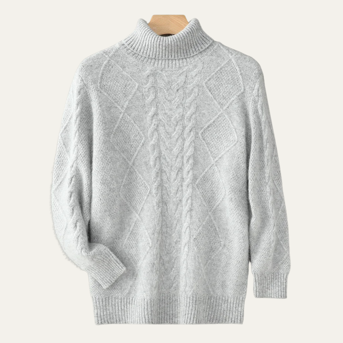 The Denbighshire Men's Cable Knit Turtleneck Sweater