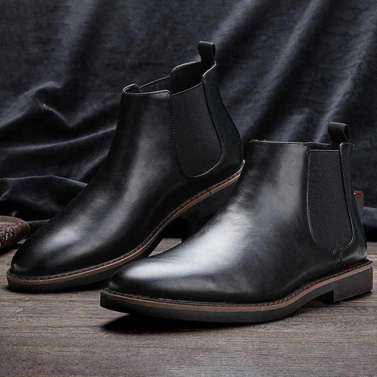 The Tavolara Men’s Classic Leather Slip On Chelsea Boots