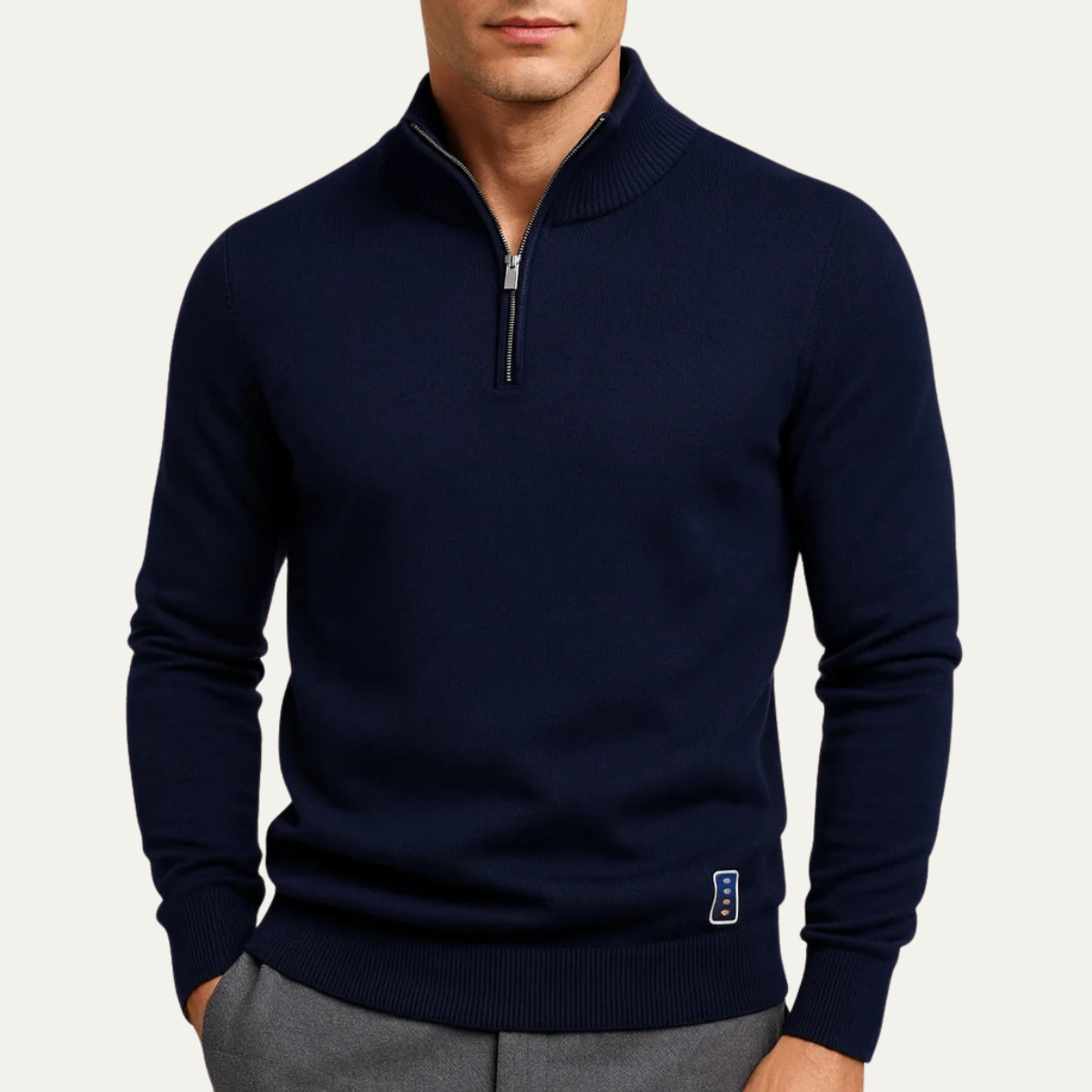 The Dartmouth Men's Half Zip Knit Smart Casual Sweater