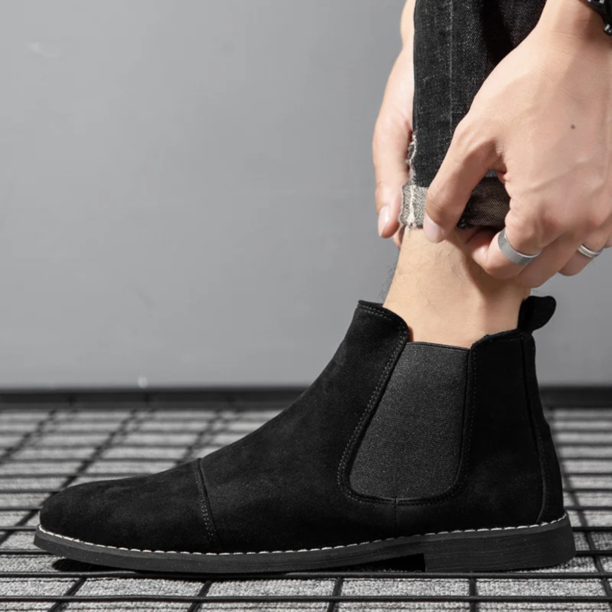 The Harris Men’s Classic Slip On Suede Chelsea Boots