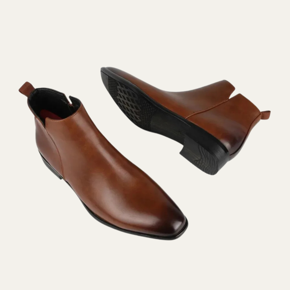 The Marostica Men’s Classic Leather Slip On Ankle Dress Boots