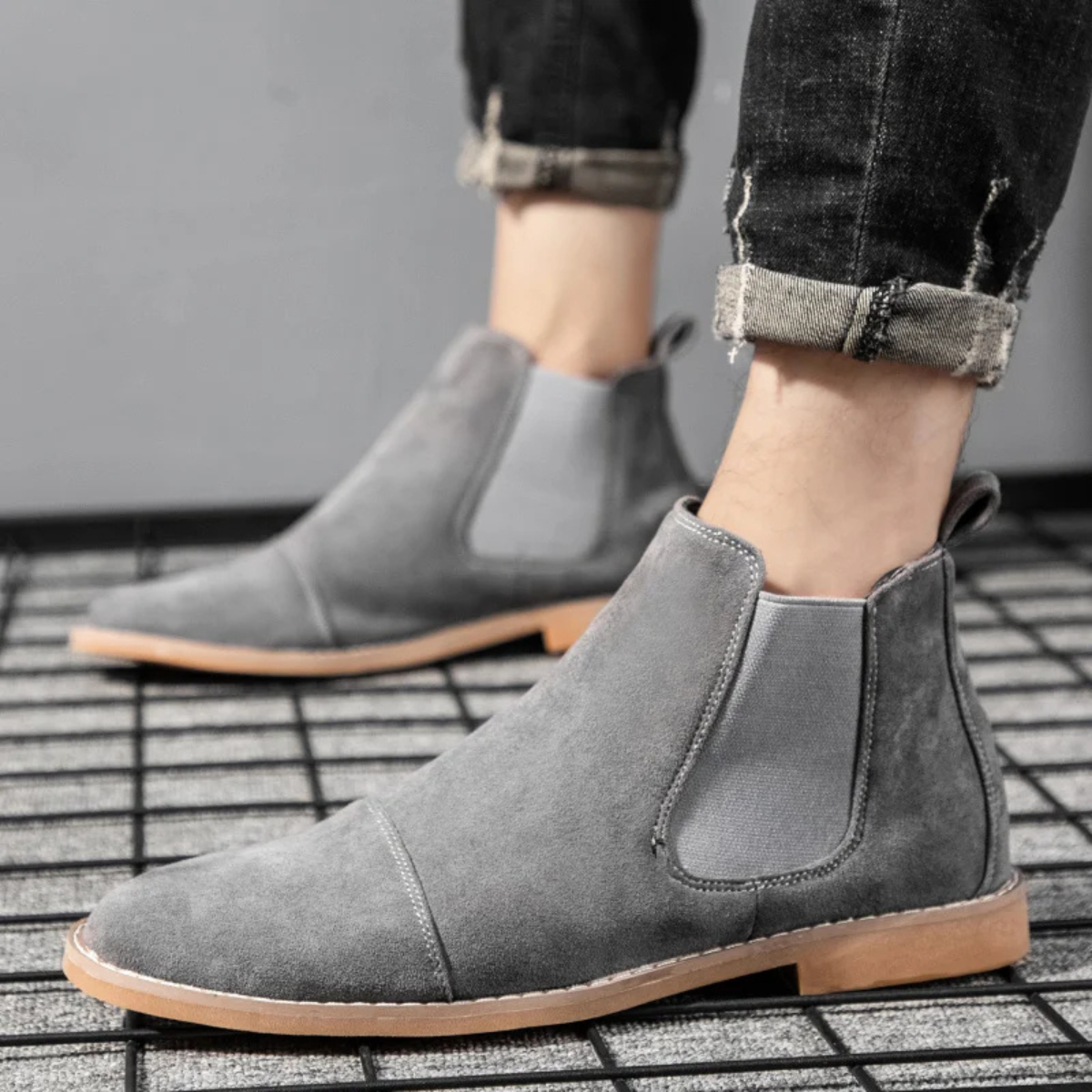 The Harris Men’s Classic Slip On Suede Chelsea Boots