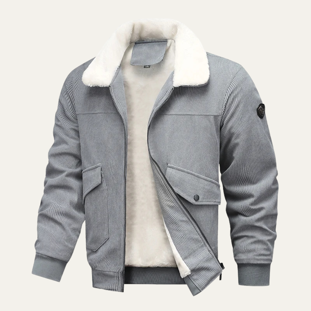 The Montalto Men’s Corduroy Fleece Lined Jacket with Sherpa Collar