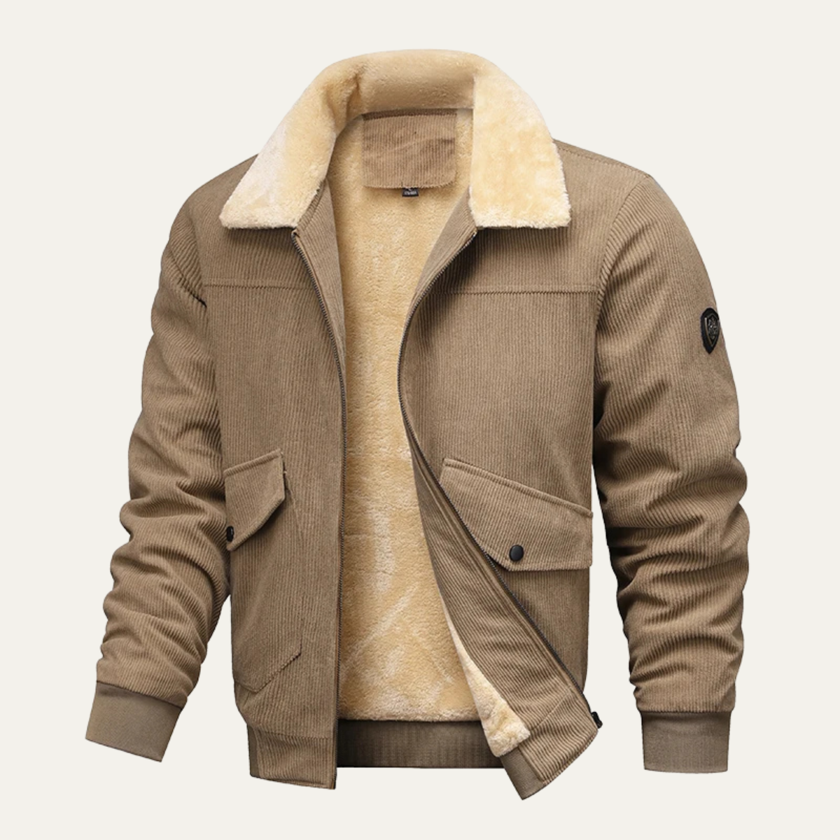 The Montalto Men’s Corduroy Fleece Lined Jacket with Sherpa Collar