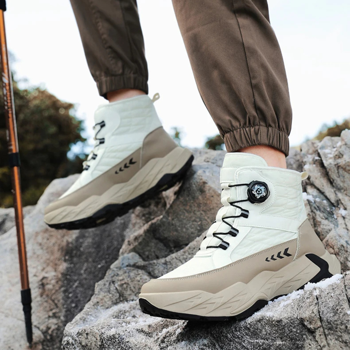 The Conegliano Men’s Plush Lined Anti Slip Snow Boots with Rotating Buckle