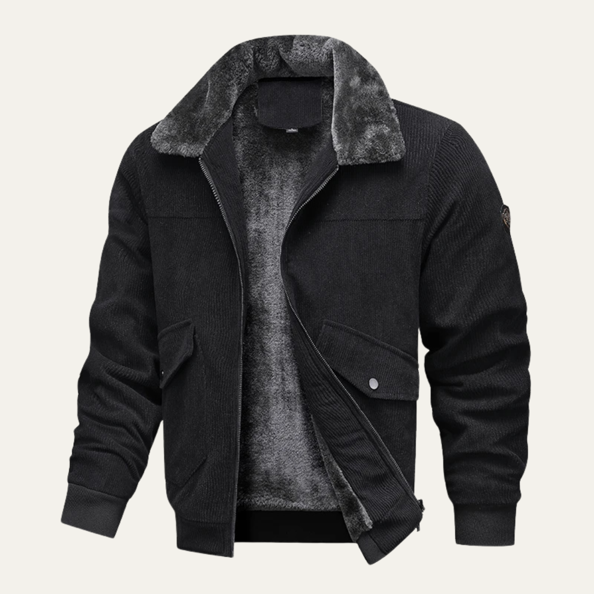 The Montalto Men’s Corduroy Fleece Lined Jacket with Sherpa Collar