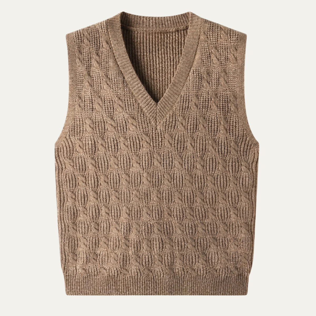 The Alberobello Men’s Warm Textured Knitted V Neck Sweater Vest