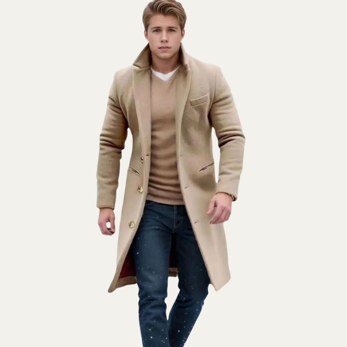 The Wandsworth Men’s Elegant Wool Blend Overcoat
