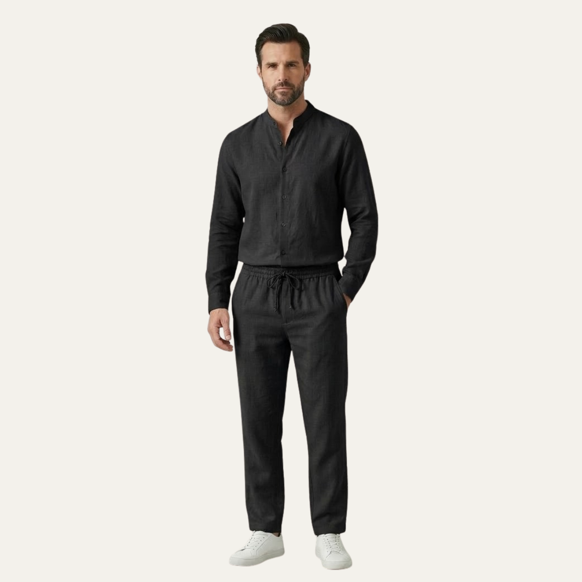 The Willowlake Men’s Casual Cotton Linen Set – Shirt & Pants