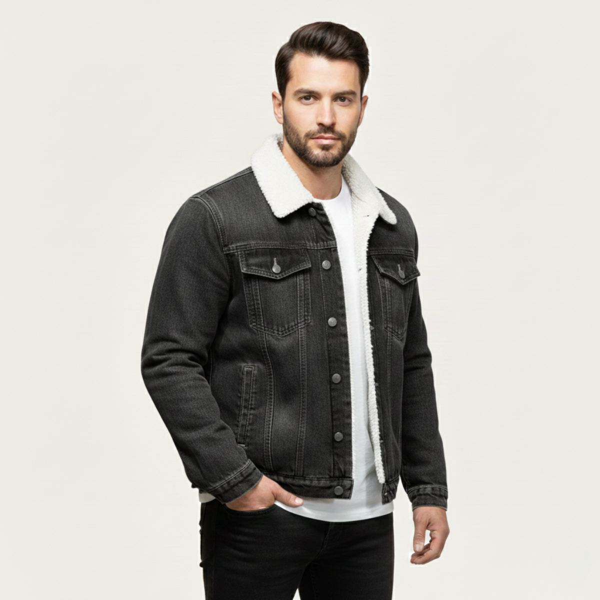 The Kilmarnock Men's Fleece Lined Denim Jacket