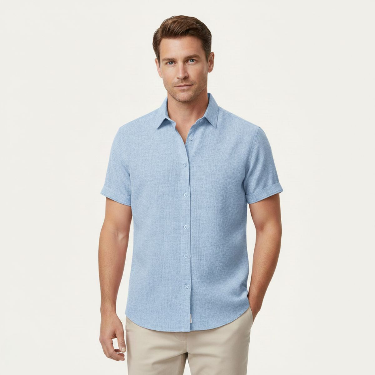The Monaco Short Sleeve Linen Shirt for Men
