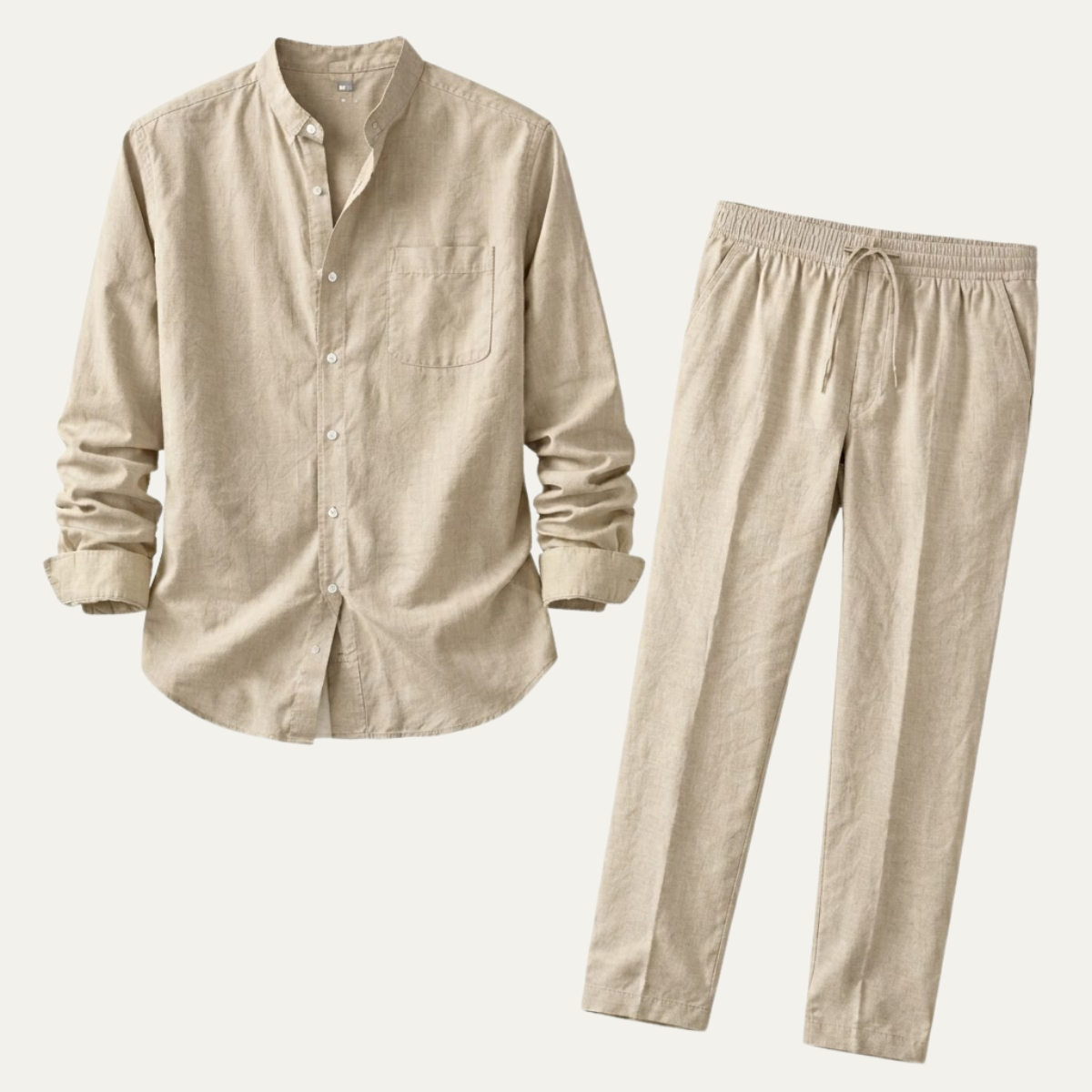 The Lakefield Men’s Relaxed Fit Linen Shirt & Pants Set